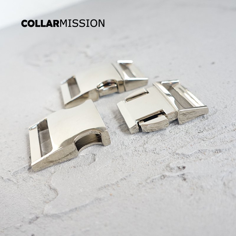 Contoured Side Release Buckle, Environmental Metal Buckle, Silvery, DIY Personal Sewing, Dog Collar Accessory, CK25Y02, 25mm - Image 3