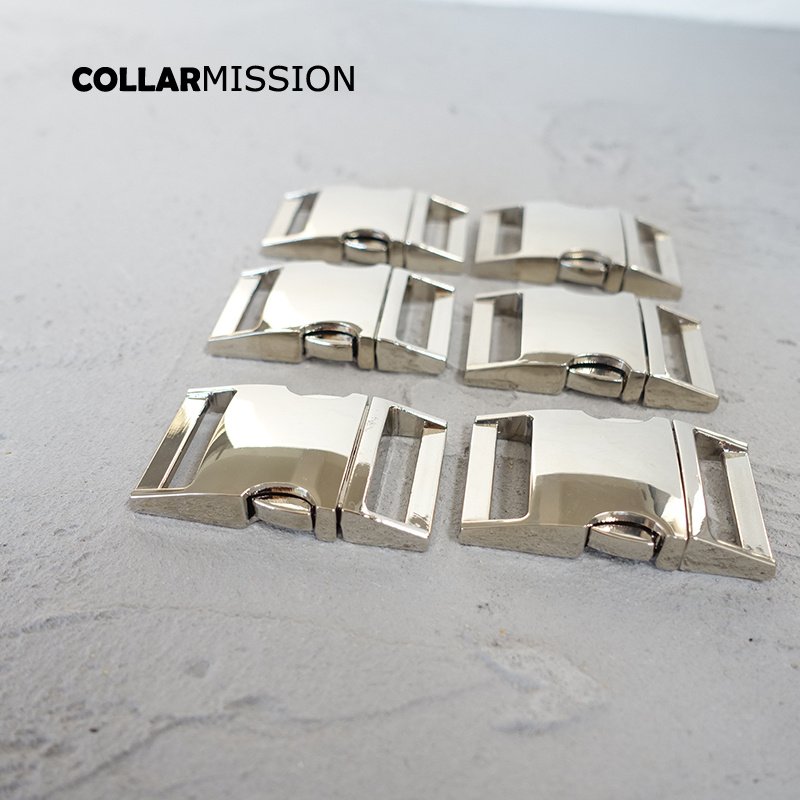 Contoured Side Release Buckle, Environmental Metal Buckle, Silvery, DIY Personal Sewing, Dog Collar Accessory, CK25Y02, 25mm - Image 5