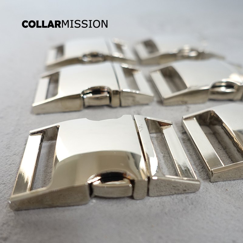 Contoured Side Release Buckle, Environmental Metal Buckle, Silvery, DIY Personal Sewing, Dog Collar Accessory, CK25Y02, 25mm - Image 6
