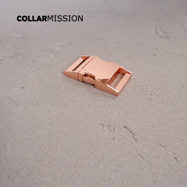 Rose gold Metal side release curved buckles durable hardware strong security lock puppy cat collars diy parts Zinc Alloy CK25M02
