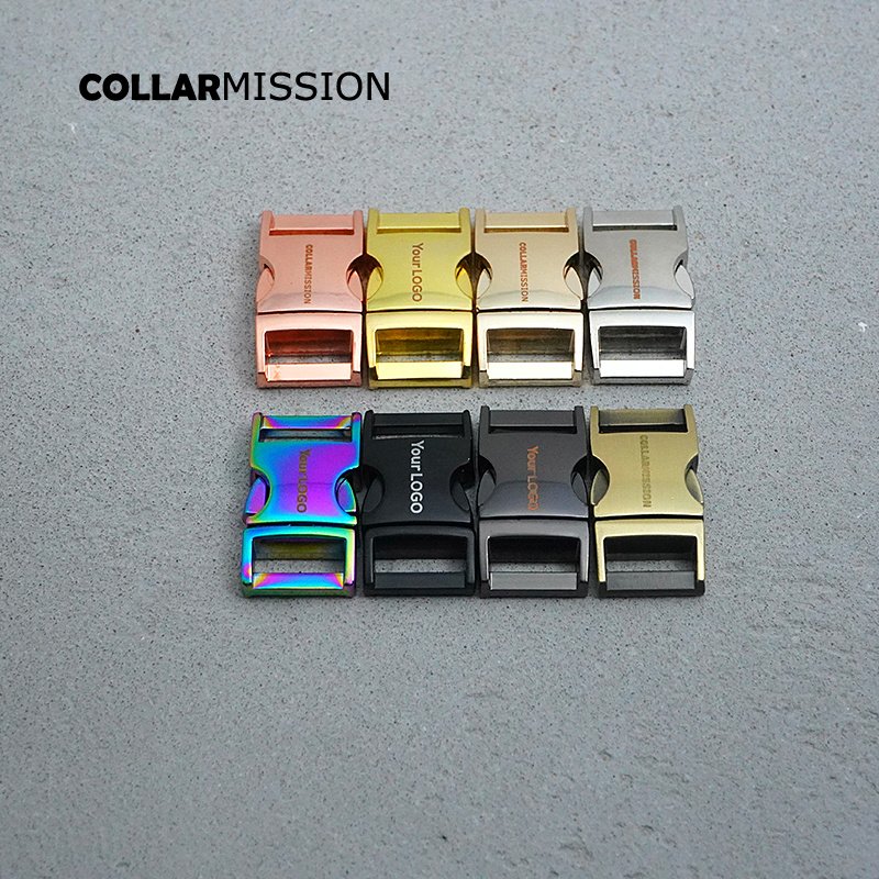1pc Engraved Side release metal buckle kirsite DIY dog collars accessory durable security lock retailing 15mm webbing strapping 8 kinds - Image 5