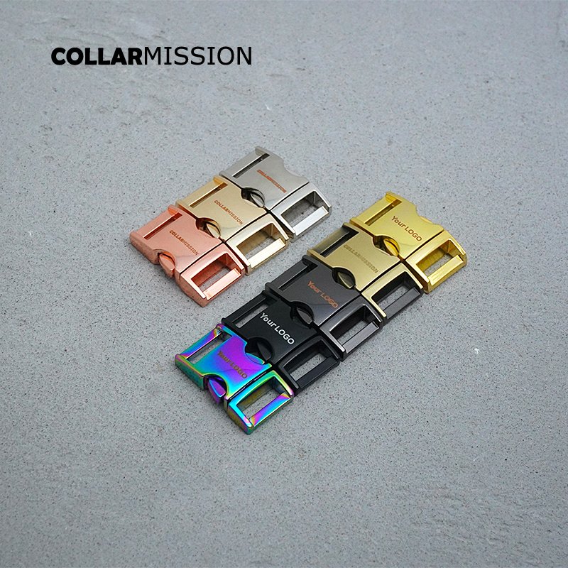 1pc Engraved Side release metal buckle kirsite DIY dog collars accessory durable security lock retailing 15mm webbing strapping 8 kinds - Image 7