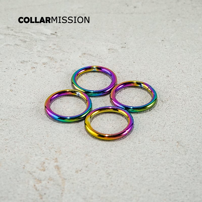 Rainbow 25mm metal 0-shaped ring link accessories are suitable for cats and dogs collars,webbing bags,backpack straps YH25CH - Image 3