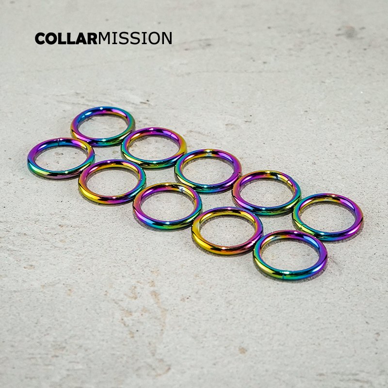 Rainbow 25mm metal 0-shaped ring link accessories are suitable for cats and dogs collars,webbing bags,backpack straps YH25CH - Image 4