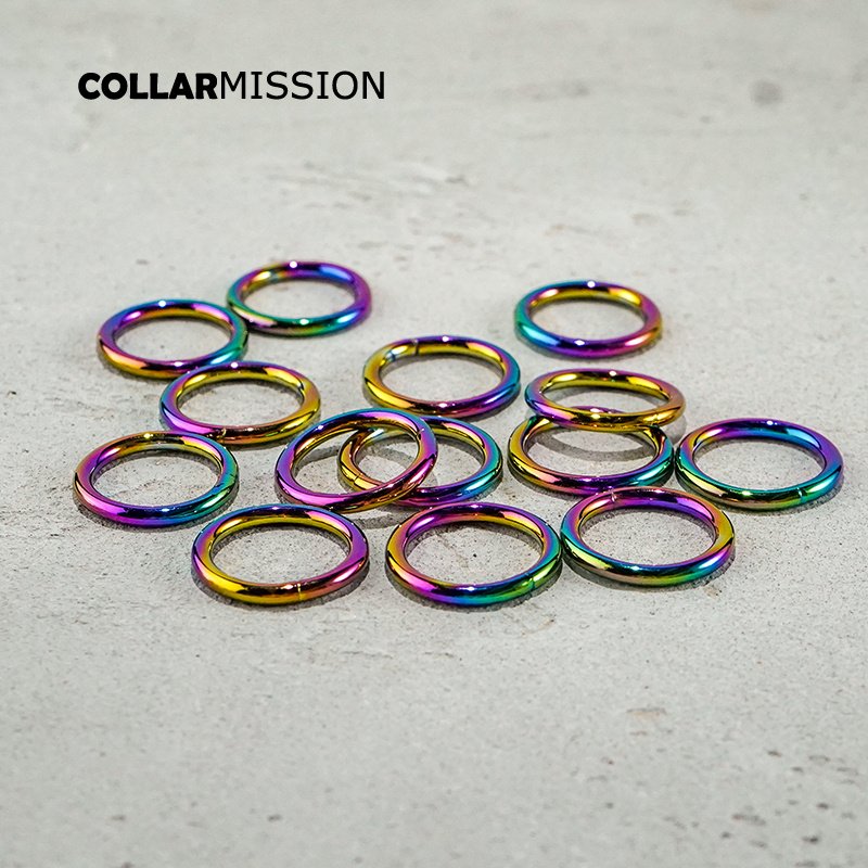 Rainbow 25mm metal 0-shaped ring link accessories are suitable for cats and dogs collars,webbing bags,backpack straps YH25CH - Image 5