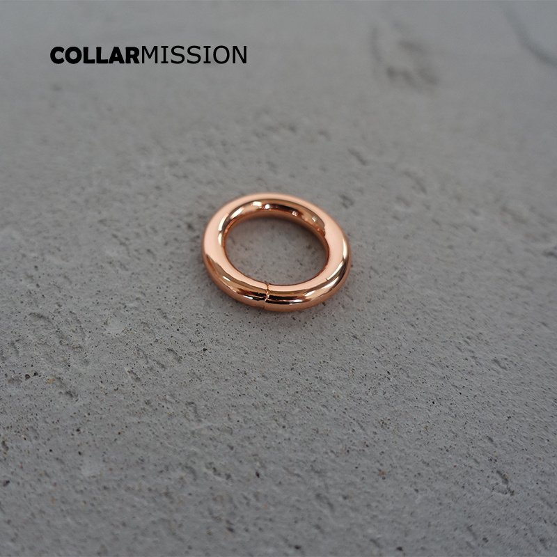 Metal Plated non-Welded 15mm rose gold O Rings adjustable ring clip buckles Hooks for handbag back YH15M - Image 2