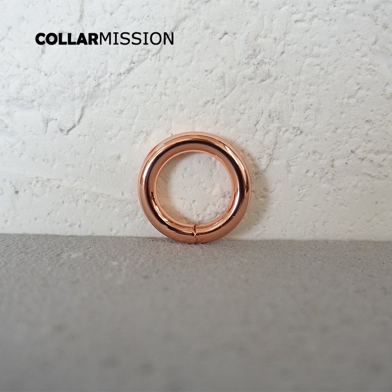 Metal Plated non-Welded 15mm rose gold O Rings adjustable ring clip buckles Hooks for handbag back YH15M