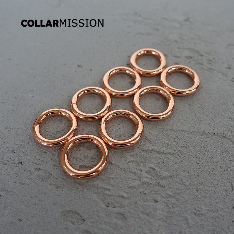 Metal Plated non-Welded 15mm rose gold O Rings adjustable ring clip buckles Hooks for handbag back YH15M - Image 3