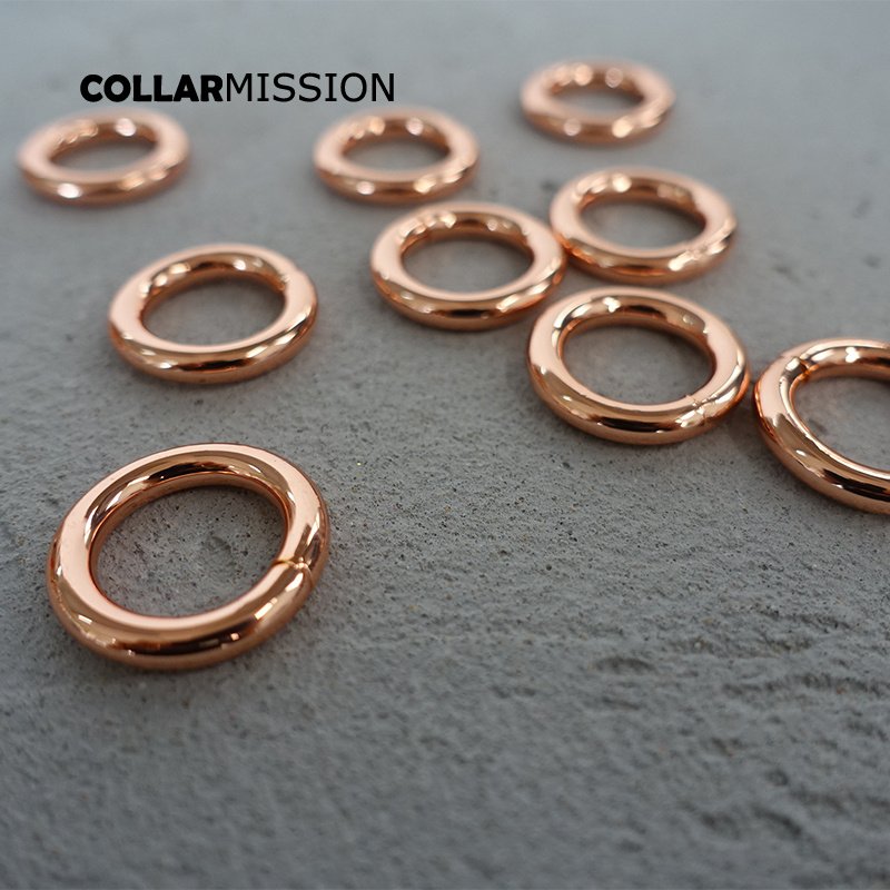 Metal Plated non-Welded 15mm rose gold O Rings adjustable ring clip buckles Hooks for handbag back YH15M - Image 5