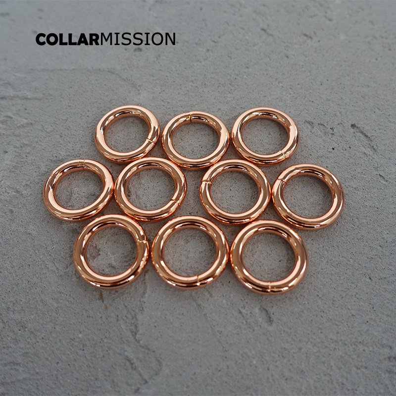 Metal Plated non-Welded 15mm rose gold O Rings adjustable ring clip buckles Hooks for handbag back YH15M - Image 4