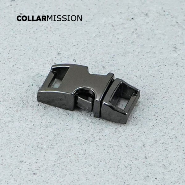 Retailing release buckle gun black 10mm strap webbing garments DIY pet collar parts durable security lock plated metal buckle CK10QH02