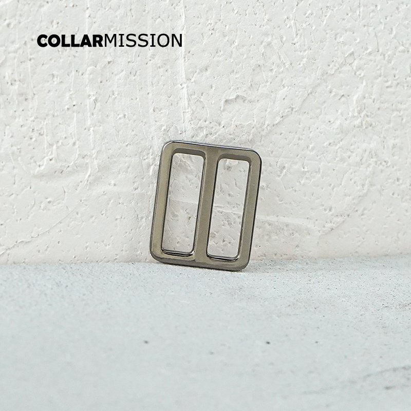 25mm Rectangce metal slider Tri-Glid for DIY dog collar harness backpack strap gun black RZK25QH - Image 2