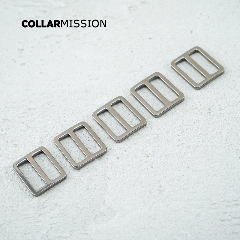 25mm Rectangce metal slider Tri-Glid for DIY dog collar harness backpack strap gun black RZK25QH - Image 5