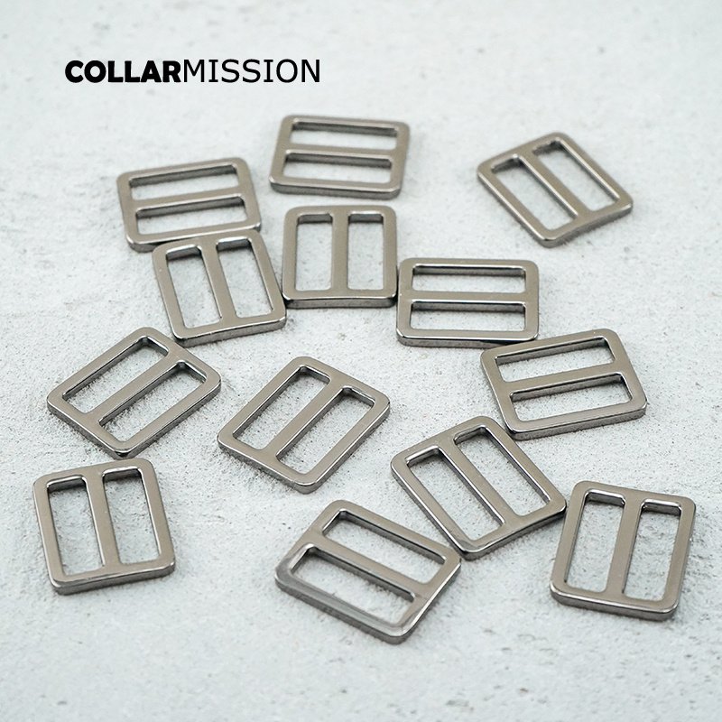 25mm Rectangce metal slider Tri-Glid for DIY dog collar harness backpack strap gun black RZK25QH - Image 7