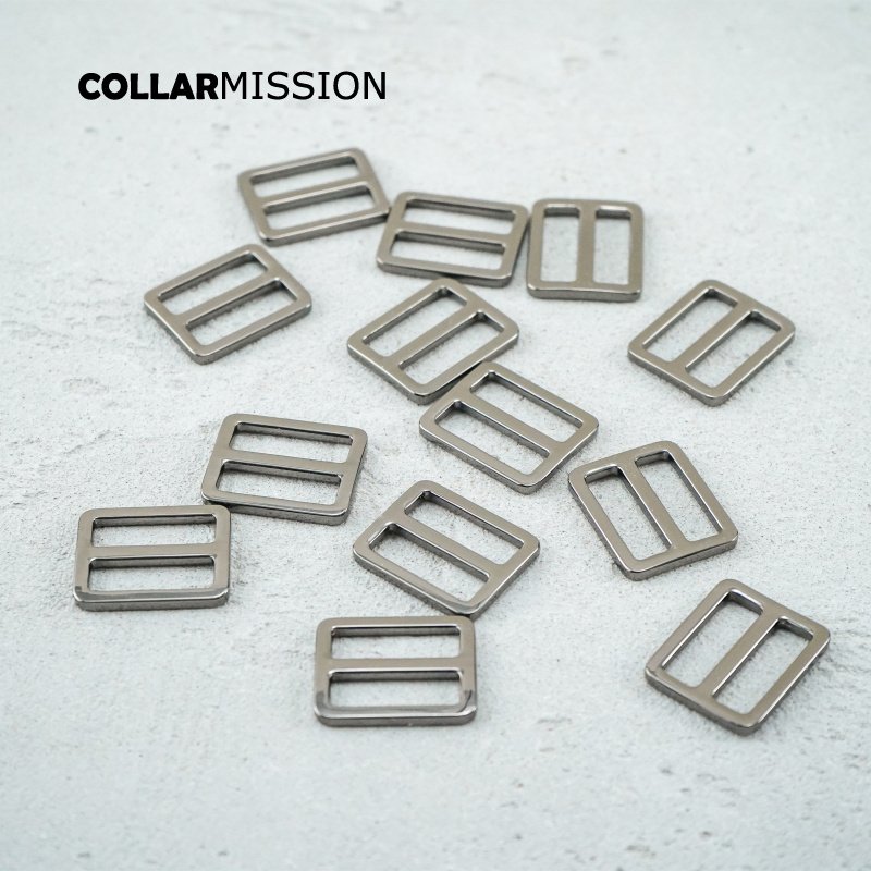 25mm Rectangce metal slider Tri-Glid for DIY dog collar harness backpack strap gun black RZK25QH - Image 8