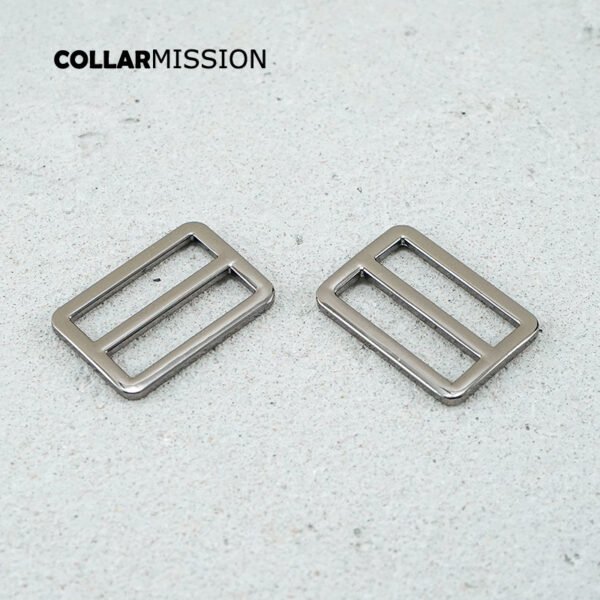 30mm Beautiful shape metal Slider Tri-Glid for dog collar harness backpack strap accessory gun black RZK30QH