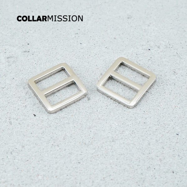 20mm Rectangce metal slider Tri-Glid for DIY dog collar harness backpack strap silver RZK20Y