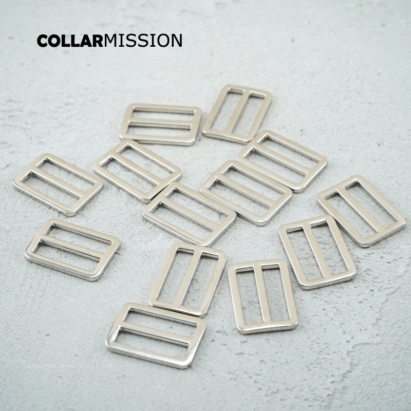 30mm Buckles Adjust Clasp Webbing Slider Buckle metal slider Tri-Glid dog collar silver RZK30Y - Image 6
