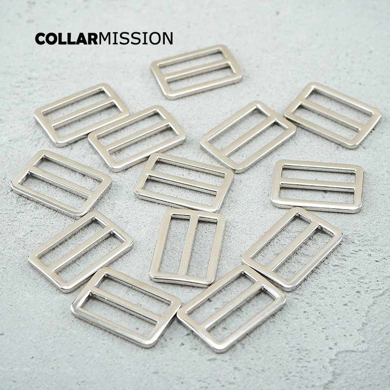 30mm Buckles Adjust Clasp Webbing Slider Buckle metal slider Tri-Glid dog collar silver RZK30Y - Image 7