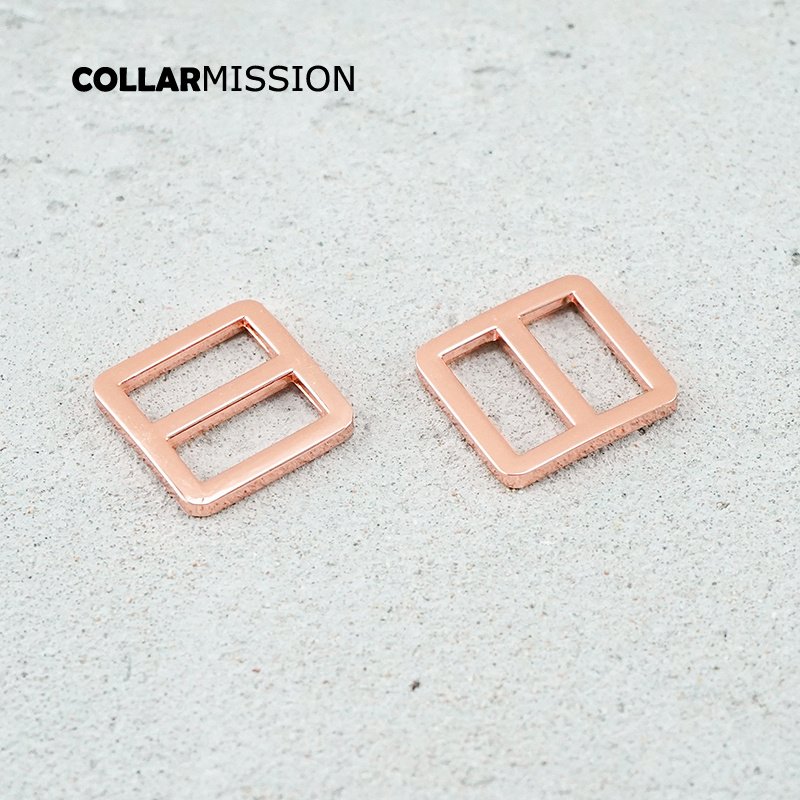 20mm Bag Strap Adjustment Buckle metal Slider Tri-Glid outdoor backpack straps dog collar accessory rose gold RZK20M