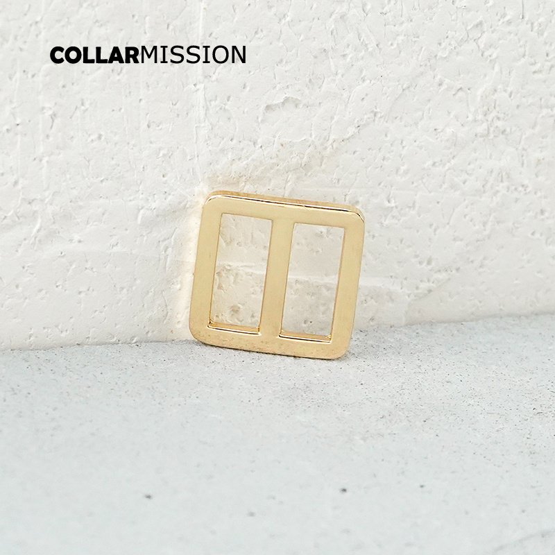 20mm bright color metal slider Tri-Glid for bag cat dog leash backpacks accessory light gold RZK20J - Image 2