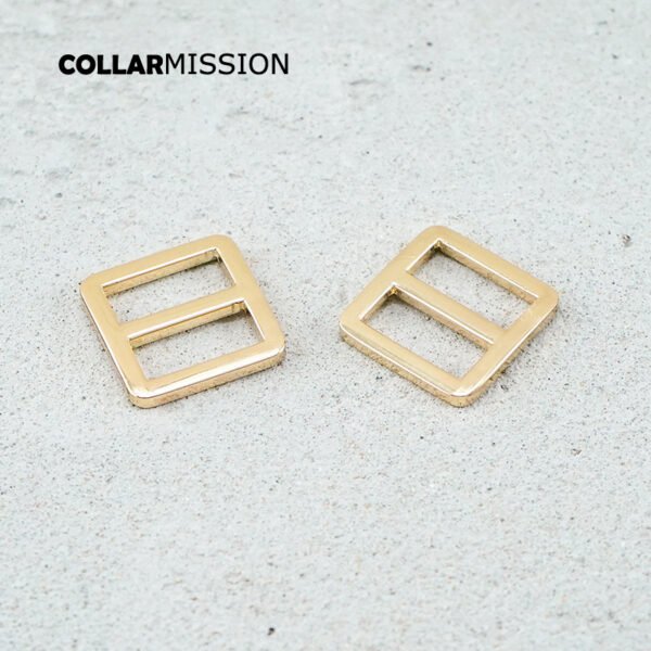 20mm bright color metal slider Tri-Glid for bag cat dog leash backpacks accessory light gold  RZK20J