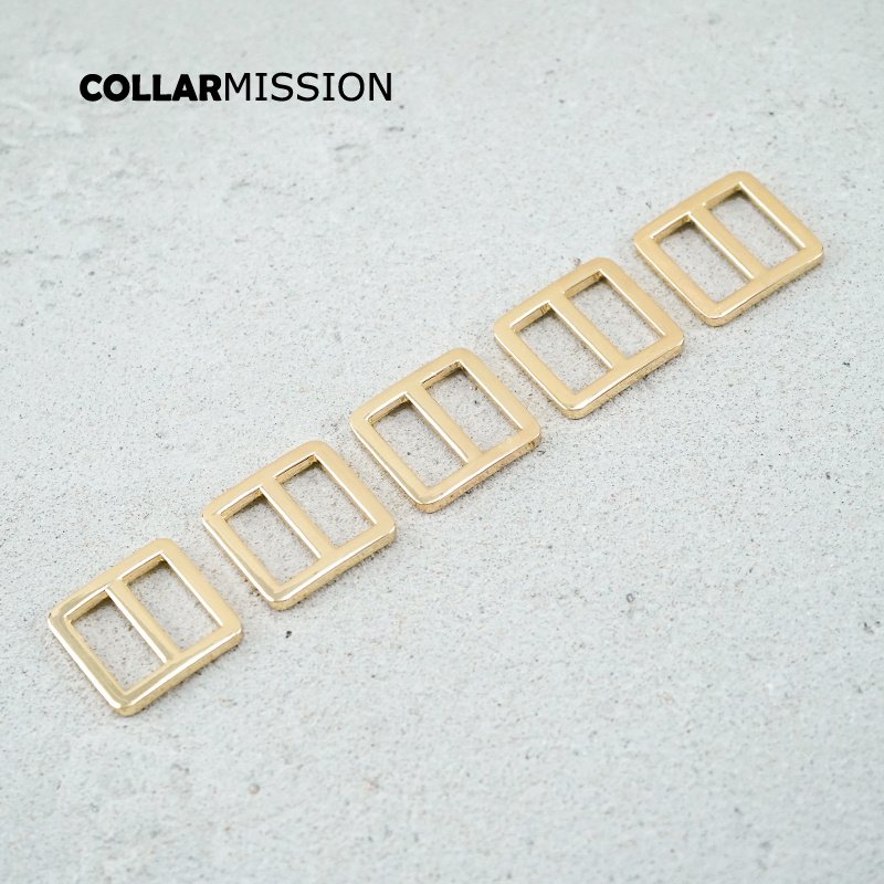 20mm bright color metal slider Tri-Glid for bag cat dog leash backpacks accessory light gold RZK20J - Image 4