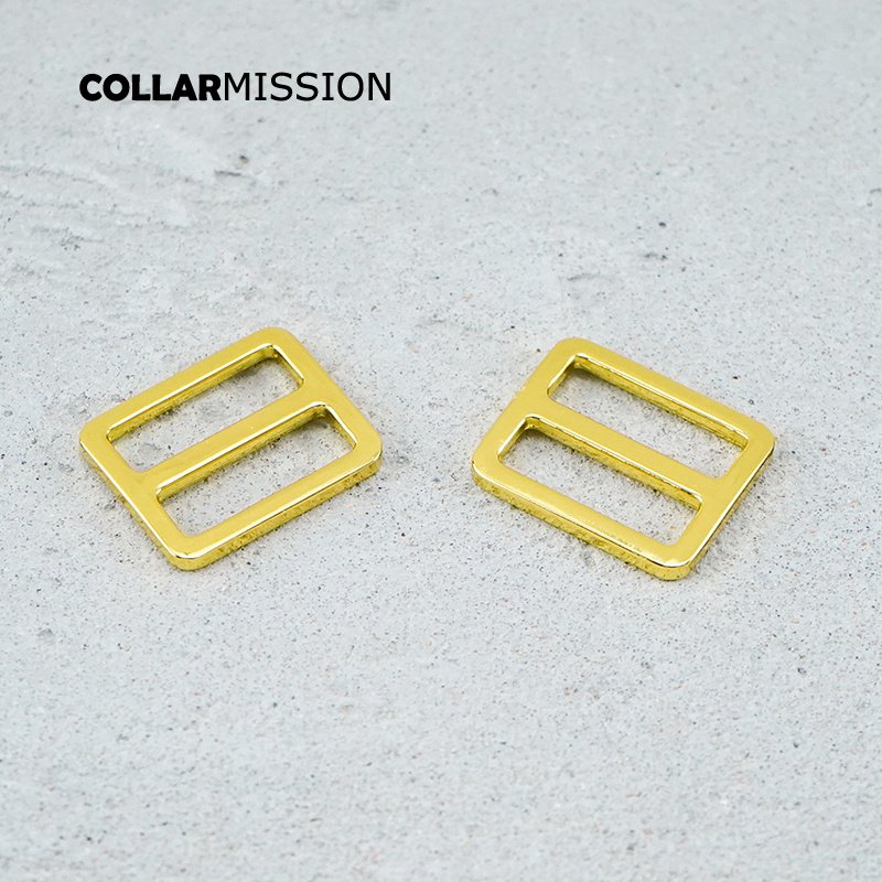 25mm Buckles Adjust Clasp Webbing Slider Buckle metal slider Tri-Glid dog collar yellow gold RZK25HJ - Image 4