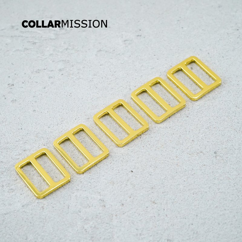 25mm Buckles Adjust Clasp Webbing Slider Buckle metal slider Tri-Glid dog collar yellow gold RZK25HJ - Image 5