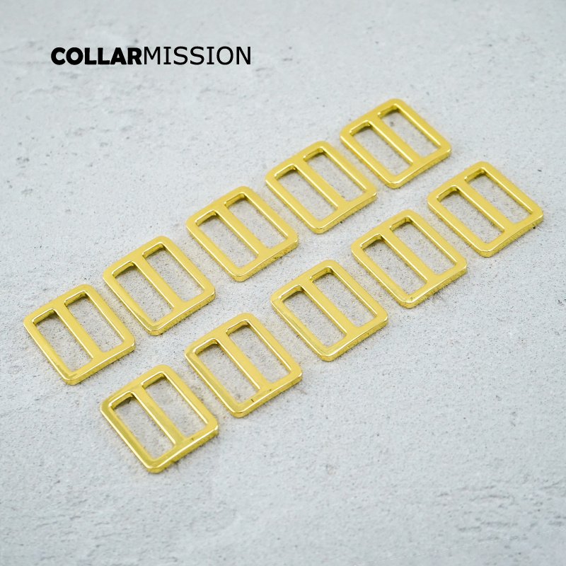 25mm Buckles Adjust Clasp Webbing Slider Buckle metal slider Tri-Glid dog collar yellow gold RZK25HJ - Image 6