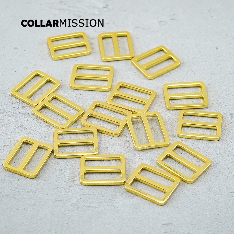 25mm Buckles Adjust Clasp Webbing Slider Buckle metal slider Tri-Glid dog collar yellow gold RZK25HJ - Image 8