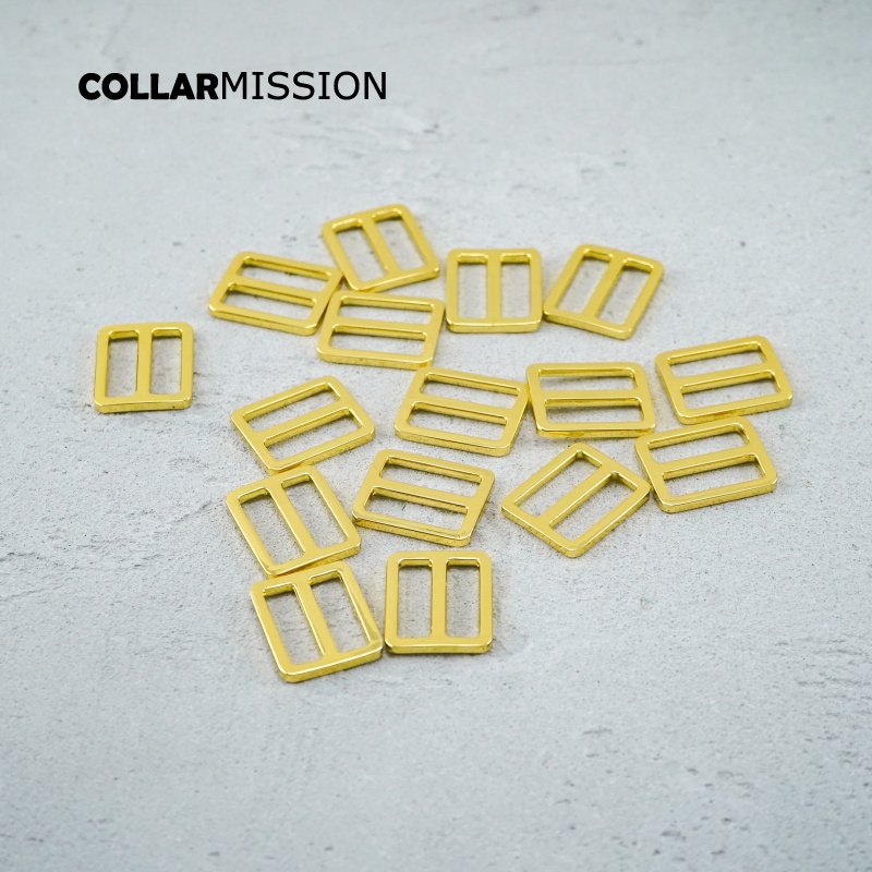25mm Buckles Adjust Clasp Webbing Slider Buckle metal slider Tri-Glid dog collar yellow gold RZK25HJ - Image 7