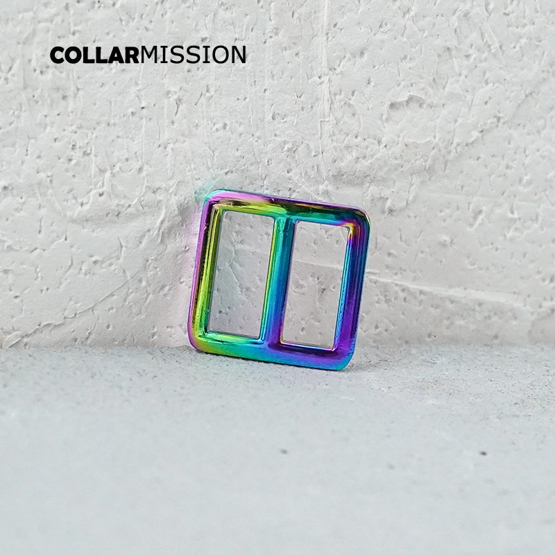 20mm Bag Strap Adjustment Buckle metal Slider Tri-Glid for DIY dog collar accessory rainbow RZK20CH - Image 4