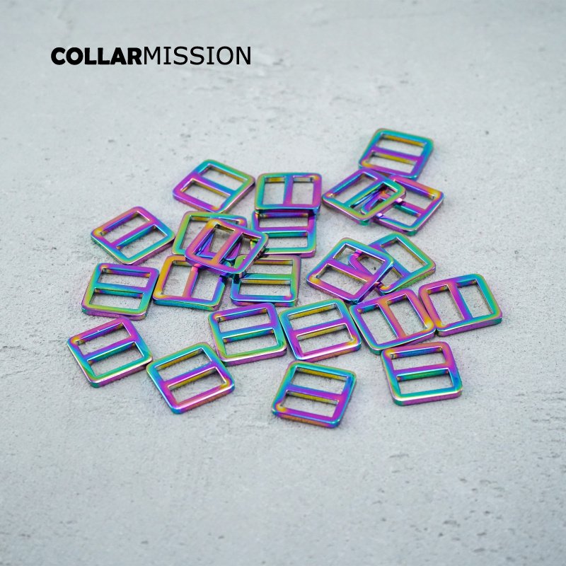 20mm Bag Strap Adjustment Buckle metal Slider Tri-Glid for DIY dog collar accessory rainbow RZK20CH - Image 7