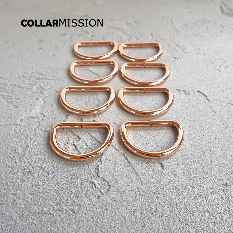 D ring for 30mm webbing dog collar chain leather belt rose golden connect metal buckle heavy duty Non-welded flat Dee ring DK30M - Image 4