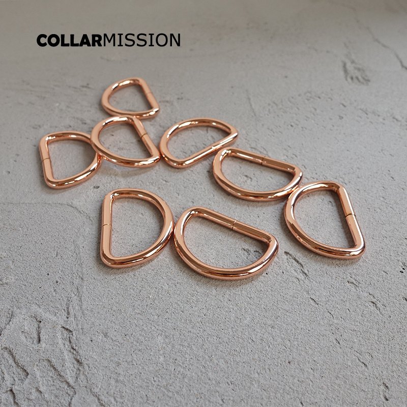 D ring for 30mm webbing dog collar chain leather belt rose golden connect metal buckle heavy duty Non-welded flat Dee ring DK30M - Image 6
