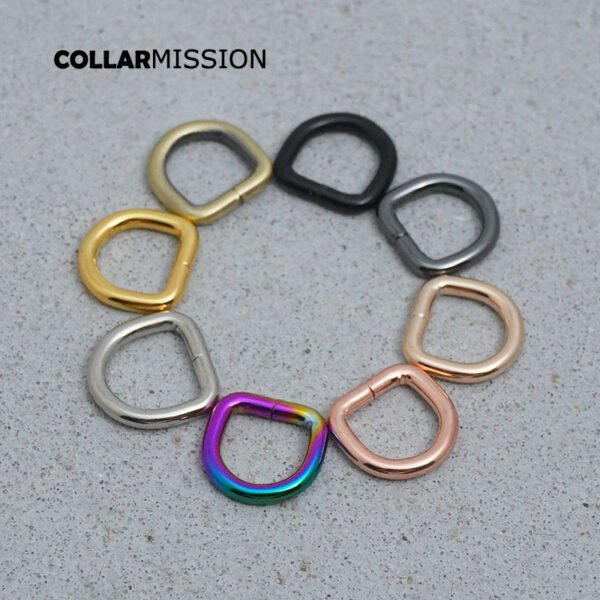 1pc Metal Non-Welded Nickel Plated Hardware D Ring For Garment Luggage Backpack Cat Dog Collar-Strap DIY 10mm Accessory 8 Colour