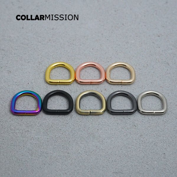 1pc 15mm Non-Welded Nickel Plated Metal D-Ring Hardware in 8 Colors for DIY Garment Luggage Backpack Collar Strap Accessories