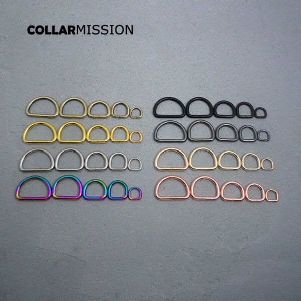 1pc Non-welded nickel plated hardware D ring for garment luggage backpack cat dog collar DIY accessory 8 Colours 10mm to 30mm 5 sizes