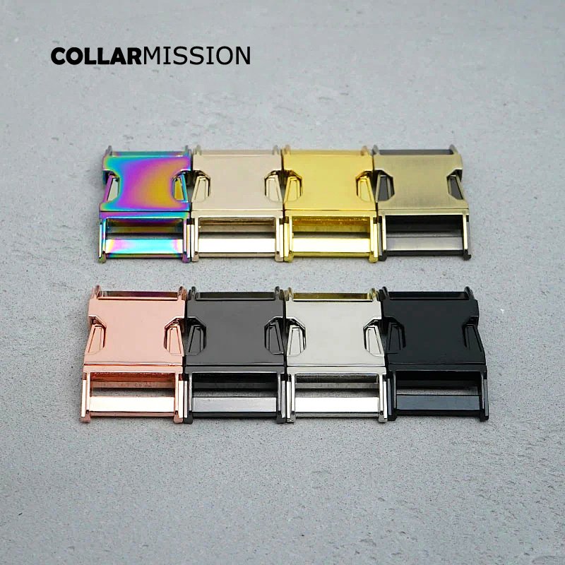 1pc high quality metal side release buckle for DIY dog collars parts durable security lock retailing 30mm webbing 8 colors - Image 5