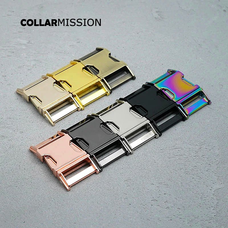 1pc high quality metal side release buckle for DIY dog collars parts durable security lock retailing 30mm webbing 8 colors - Image 6