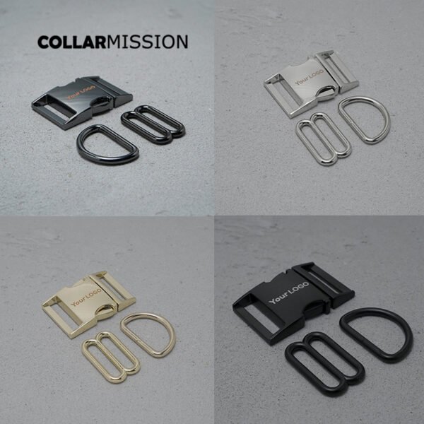 1set Engraved 30mm (metal buckle+adjust buckle+D ring)for garment luggage backpack dog collar DIY accessory 8 Colours