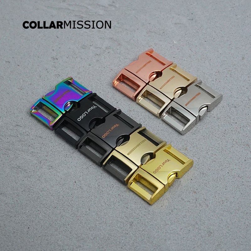 1pc Engraved metal side release curved buckles durable plated buckle 10mm15mm20mm and 25mm dog collar paracord DIY accessories - Image 5