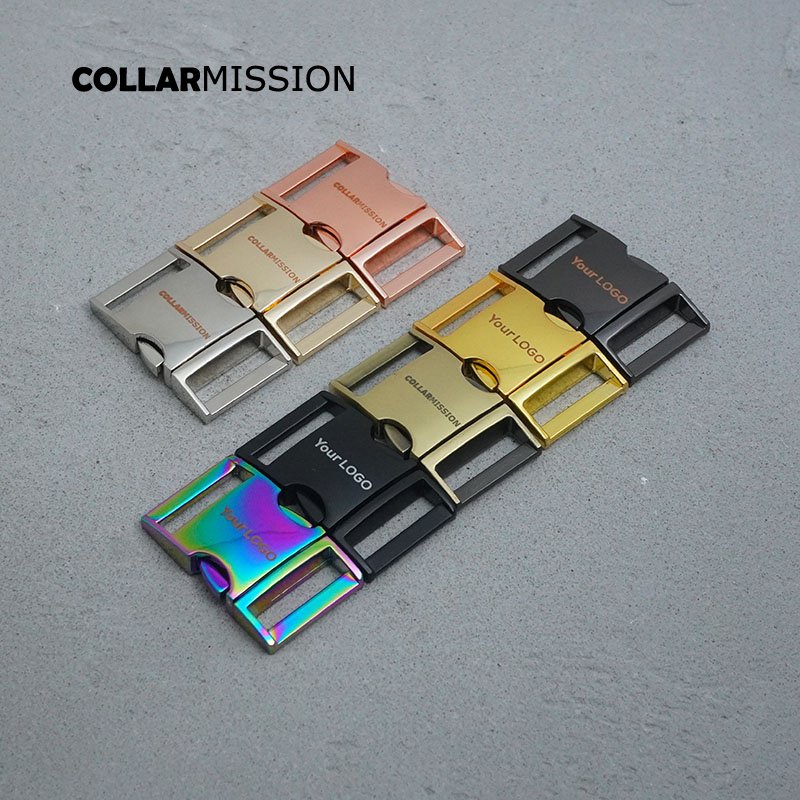 1pc Engraved metal side release curved buckles durable plated buckle 10mm15mm20mm and 25mm dog collar paracord DIY accessories - Image 7