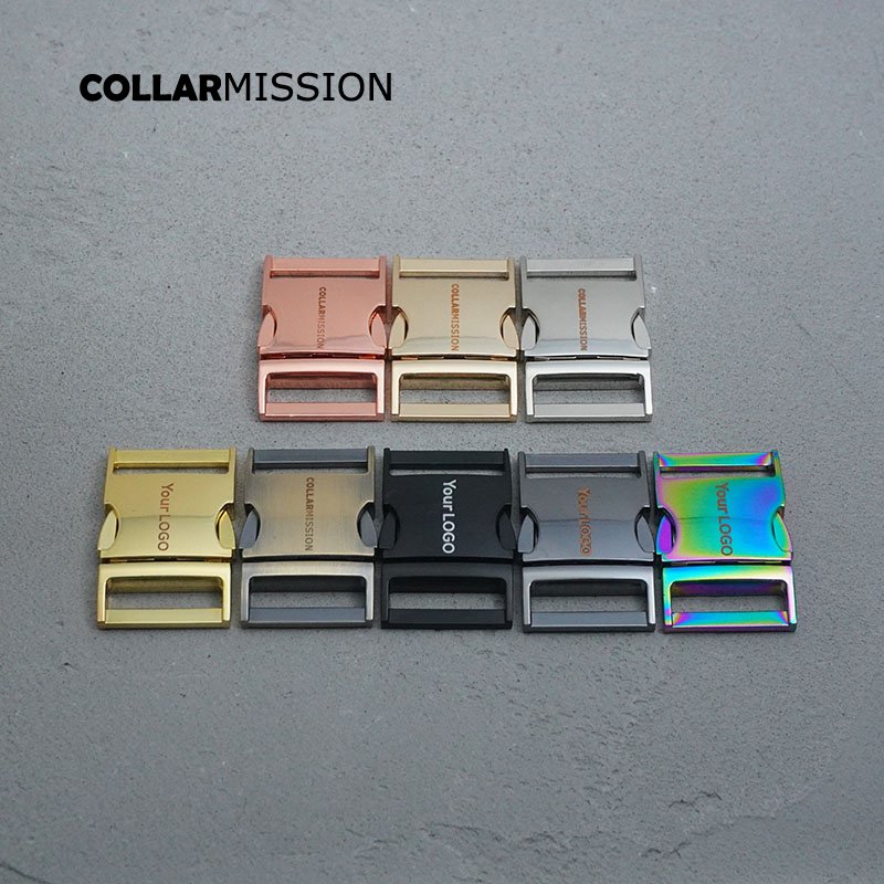1pc Engraved metal side release curved buckles durable plated buckle 10mm15mm20mm and 25mm dog collar paracord DIY accessories - Image 8