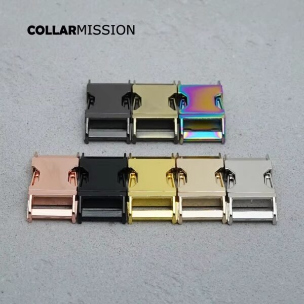 1pc Contoured side release buckle kirsite diy dog collar accessory durable security lock retailing 20mm webbing strapping 8 kind
