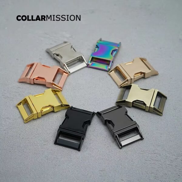 1pc Plated buckle safety quick release buckle customized 25mm dog collar paracord diy accessory Personal Security lock 8 kinds