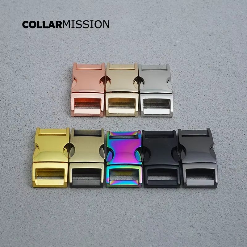 1pc Metal side release curved buckles durable plated buckle 10mm,15mm, 20mm and 25mm dog collar paracord DIY accessories - Image 4