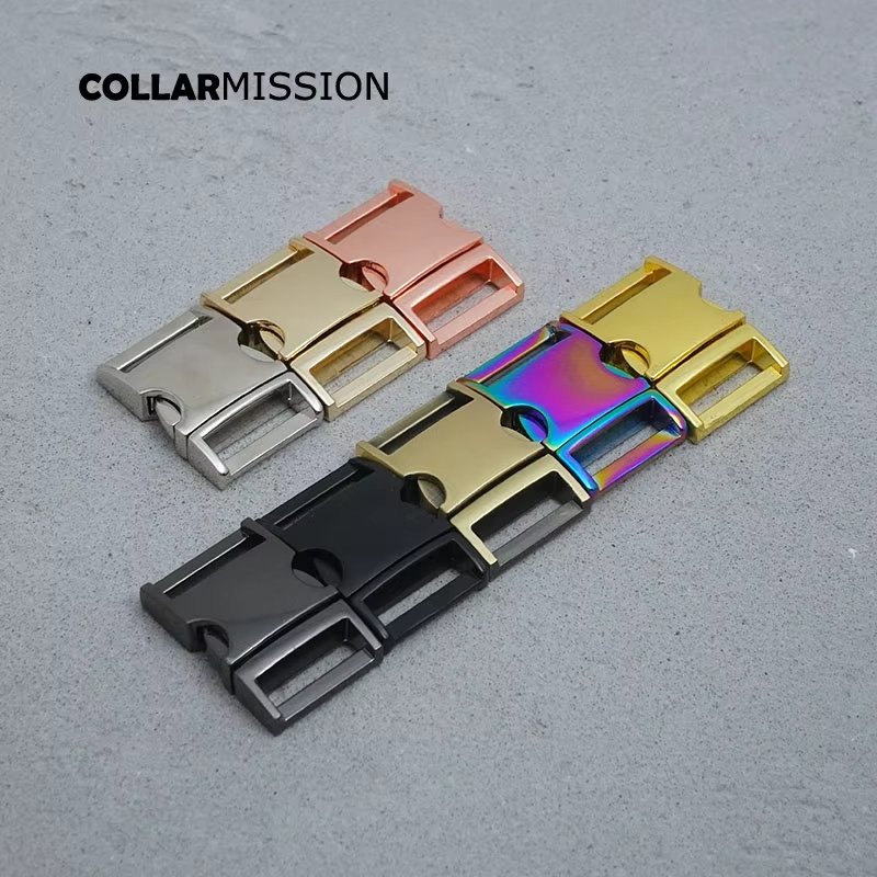 1pc Metal side release curved buckles durable plated buckle 10mm,15mm, 20mm and 25mm dog collar paracord DIY accessories - Image 5