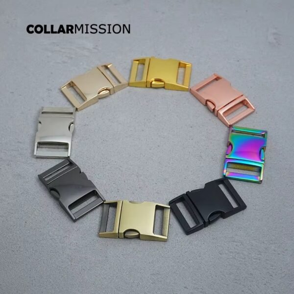 1pc Side release metal buckle quality kirsite DIY dog collars accessory durable security lock retailing 25mm webbing 8 kinds